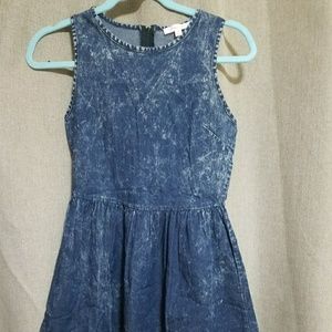 Denim jean dress sleeveless